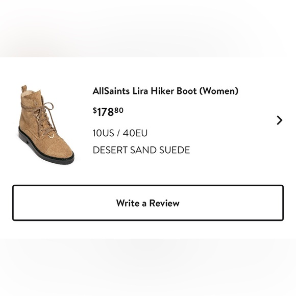 All Saints Women’s Suede Boot - 9 - Picture 4 of 4